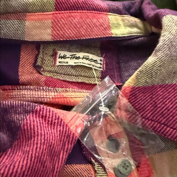 Free People We the Free So Long Summer Plaid Flannel Shacket - Picture 9 of 9